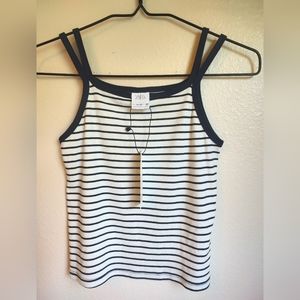 Zara Girls Striped Double Spaghetti Strapped Tank Sz 11-12